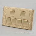 New products OEM quality 6 gang golden switch